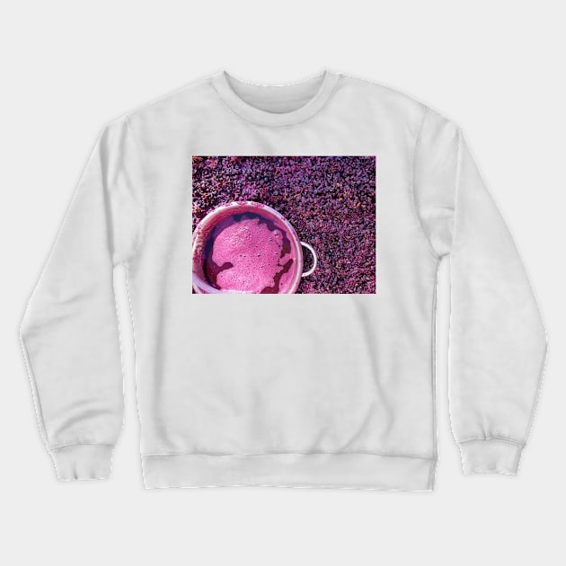 Shiraz Starting Ferment - Adelaide Hills Wine Region - Fleurieu Peninsula -by South Australian artist Avril Thomas Crewneck Sweatshirt by MagpieSprings